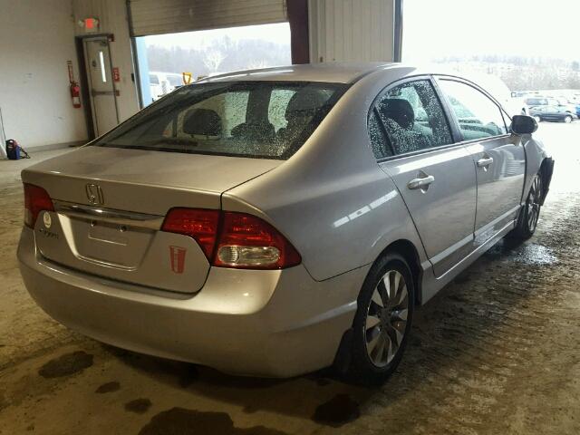 1HGFA16909L017798 - 2009 HONDA CIVIC EXL SILVER photo 4