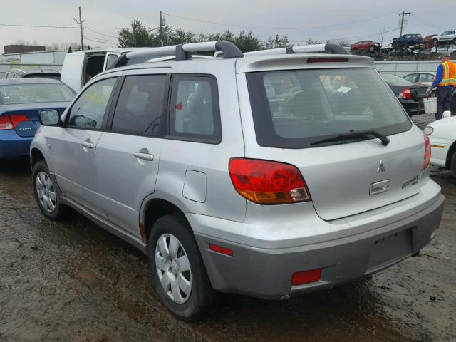 JA4LZ31G73U084079 - 2003 MITSUBISHI OUTLANDER SILVER photo 3