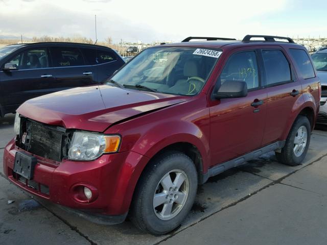 1FMCU93G69KA53684 - 2009 FORD ESCAPE XLT BURGUNDY photo 2