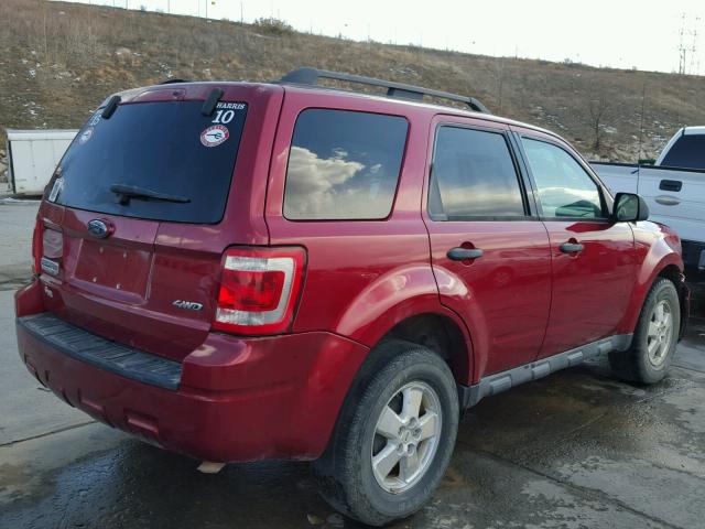 1FMCU93G69KA53684 - 2009 FORD ESCAPE XLT BURGUNDY photo 4