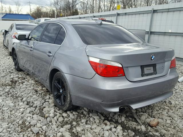 WBANE53537CW59031 - 2007 BMW 525 I GRAY photo 3