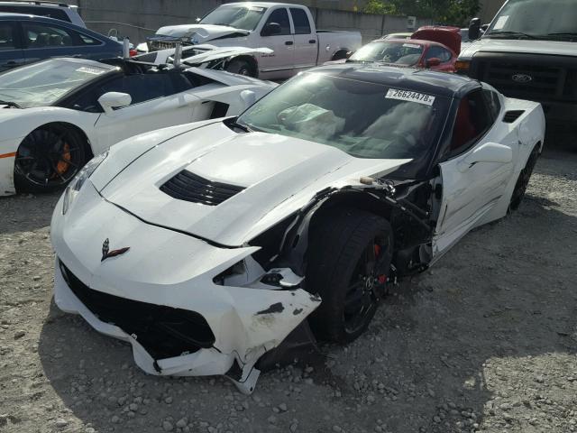 1G1YK2D70F5124578 - 2015 CHEVROLET CORVETTE S WHITE photo 2