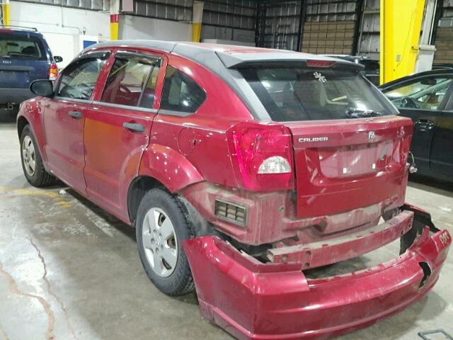 1B3HB28C58D642405 - 2008 DODGE CALIBER RED photo 3