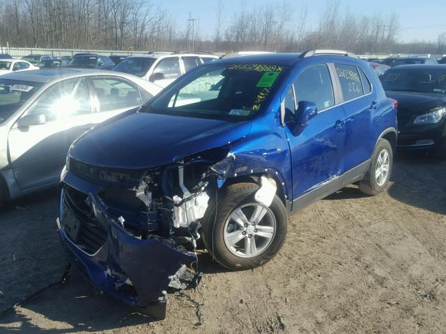 3GNCJLSB0HL169743 - 2017 CHEVROLET TRAX 1LT BLUE photo 2