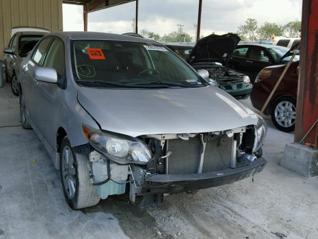 1NXBU4EE3AZ278745 - 2010 TOYOTA COROLLA BA SILVER photo 1