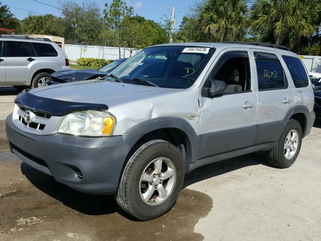 4F2YZ02Z25KM24277 - 2005 MAZDA TRIBUTE I SILVER photo 2