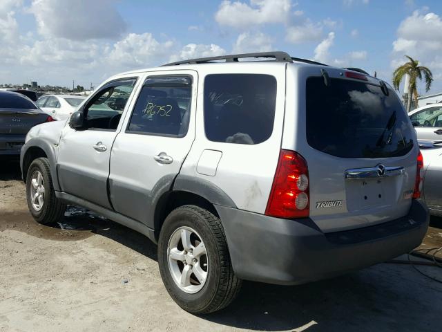 4F2YZ02Z25KM24277 - 2005 MAZDA TRIBUTE I SILVER photo 3