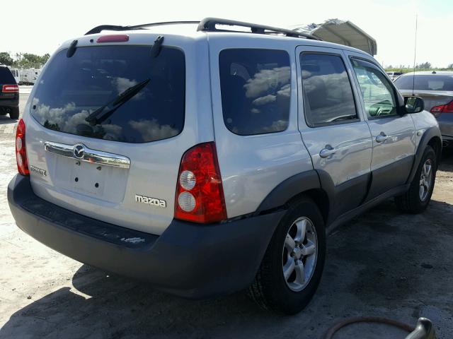 4F2YZ02Z25KM24277 - 2005 MAZDA TRIBUTE I SILVER photo 4