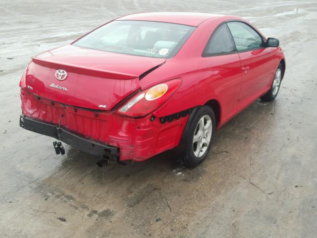 4T1CE38PX4U791181 - 2004 TOYOTA CAMRY SOLA RED photo 4