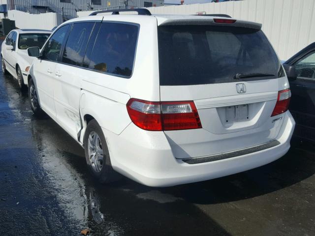 5FNRL38705B006388 - 2005 HONDA ODYSSEY EX WHITE photo 3