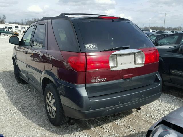 3G5DA03E74S538819 - 2004 BUICK RENDEZVOUS MAROON photo 3