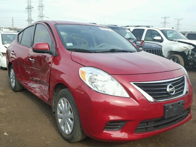 3N1CN7AP4EL801143 - 2014 NISSAN VERSA RED photo 1