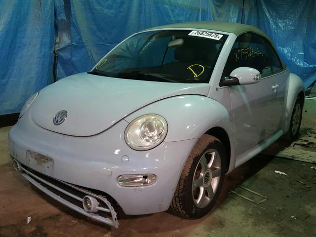 3VWCD31Y75M306184 - 2005 VOLKSWAGEN NEW BEETLE 蓝色 照片 2