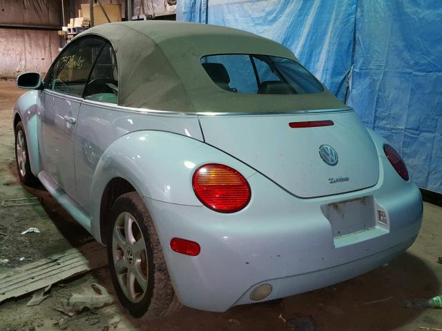 3VWCD31Y75M306184 - 2005 VOLKSWAGEN NEW BEETLE 蓝色 照片 3