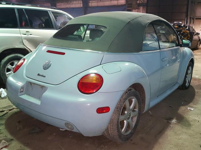 3VWCD31Y75M306184 - 2005 VOLKSWAGEN NEW BEETLE 蓝色 照片 4
