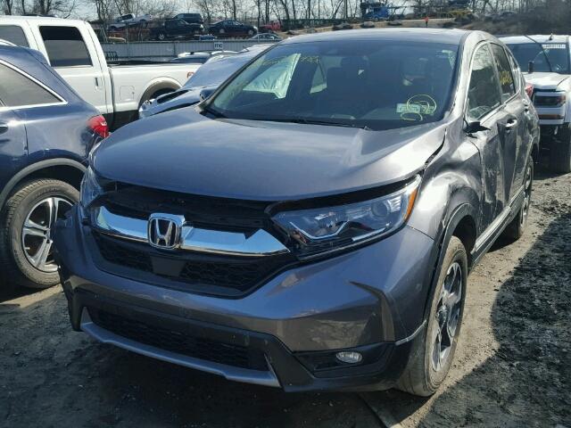 5J6RW2H5XHL019659 - 2017 HONDA CR-V EX GRAY photo 2