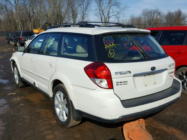 4S4BP62C487304316 - 2008 SUBARU OUTBACK 2. WHITE photo 3