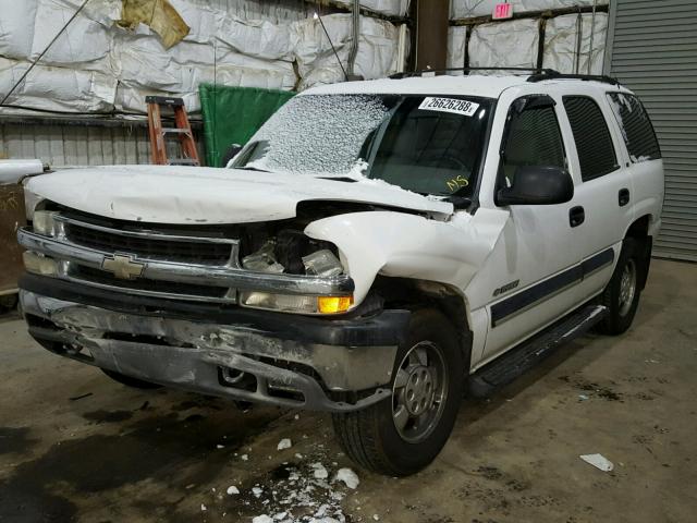 1GNEK13T01J149359 - 2001 CHEVROLET TAHOE K150 WHITE photo 2