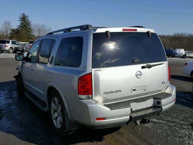 5N1AA08C18N614579 - 2008 NISSAN ARMADA SE GRAY photo 3