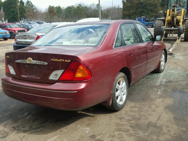 4T1BF28B21U131932 - 2001 TOYOTA AVALON XL BURGUNDY photo 4