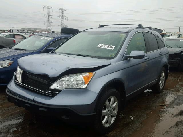 JHLRE48778C022138 - 2008 HONDA CR-V EXL BLUE photo 2