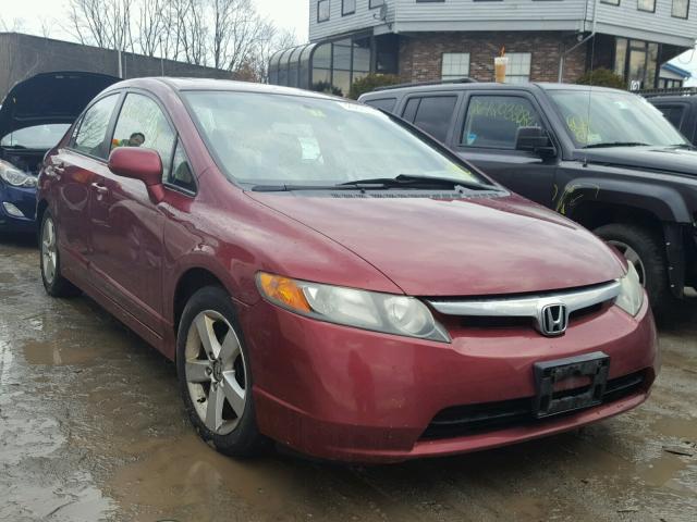 1HGFA16856L104602 - 2006 HONDA CIVIC EX MAROON photo 1