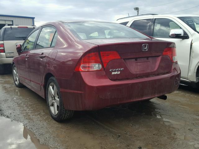 1HGFA16856L104602 - 2006 HONDA CIVIC EX მუქწითელი ფოტო 3