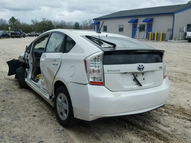 JTDKN3DU3A0084020 - 2010 TOYOTA PRIUS WHITE photo 3