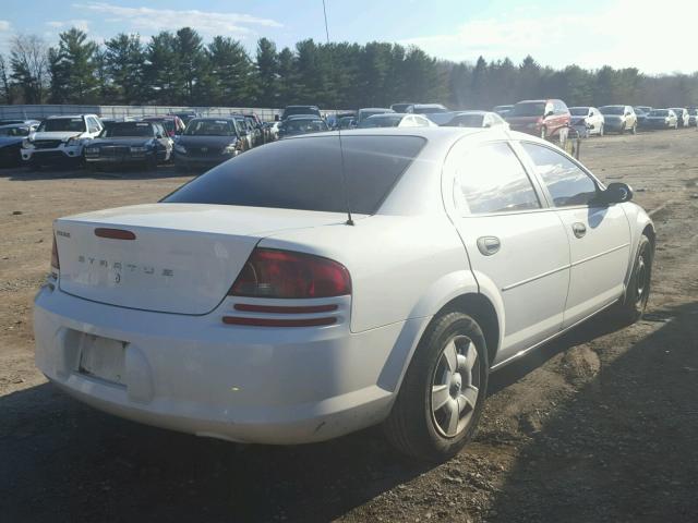 1B3EL36T64N354731 - 2004 DODGE STRATUS SE WHITE photo 4