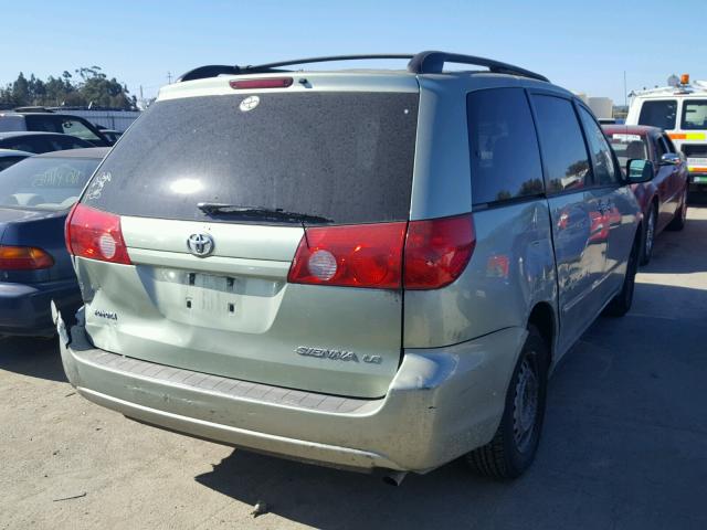 5TDZK23C48S204943 - 2008 TOYOTA SIENNA CE GREEN photo 4