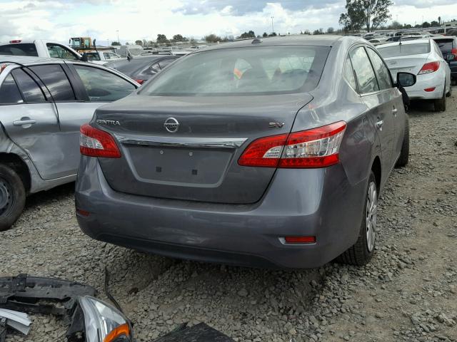 3N1AB7AP0FY242114 - 2015 NISSAN SENTRA S GRAY photo 4