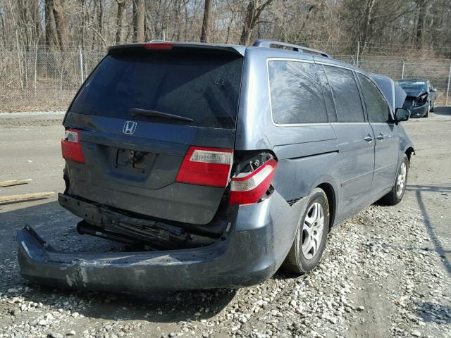 5FNRL38606B451321 - 2006 HONDA ODYSSEY EX GRAY photo 4