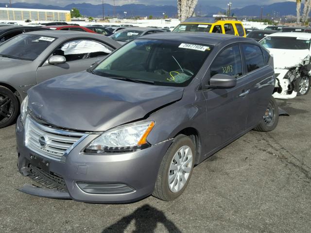 3N1AB7AP9FY330532 - 2015 NISSAN SENTRA S GRAY photo 2