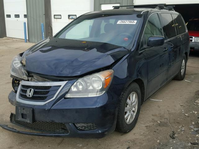 5FNRL38438B019971 - 2008 HONDA ODYSSEY EX BLUE photo 2