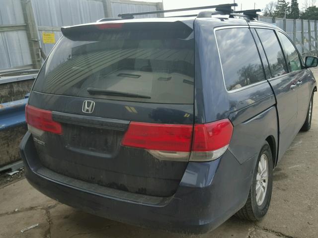 5FNRL38438B019971 - 2008 HONDA ODYSSEY EX BLUE photo 4