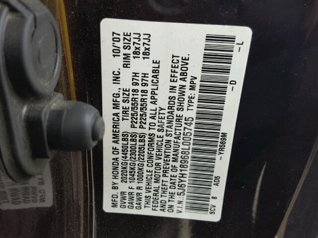 5J6YH18968L005745 - 2008 HONDA ELEMENT SC BROWN photo 10