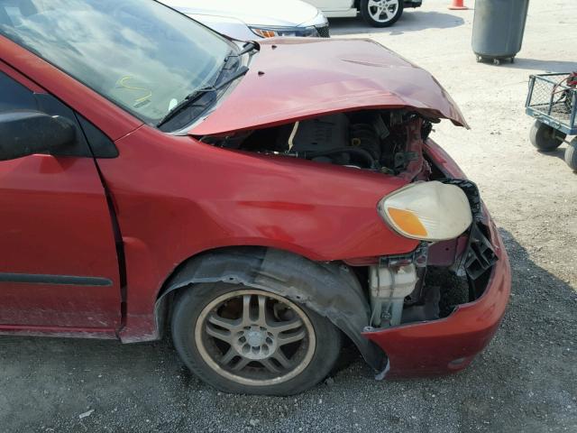 2T1BR32E66C625882 - 2006 TOYOTA COROLLA CE RED photo 9