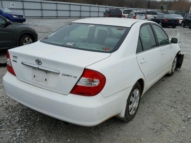 4T1BE30K14U342564 - 2004 TOYOTA CAMRY LE WHITE photo 4