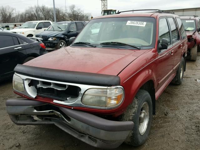 1FMDU34E5VUB50758 - 1997 FORD EXPLORER RED photo 2