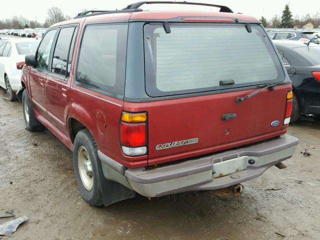 1FMDU34E5VUB50758 - 1997 FORD EXPLORER RED photo 3