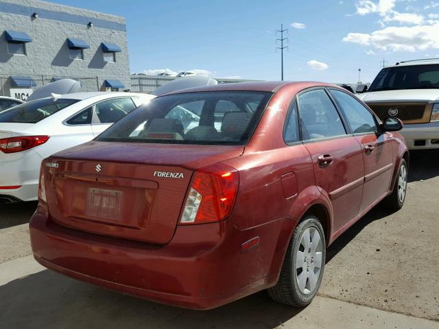 KL5JD56Z88K779116 - 2008 SUZUKI FORENZA BA RED photo 4