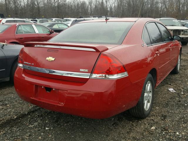 2G1WT58KX89177976 - 2008 CHEVROLET IMPALA LT RED photo 4