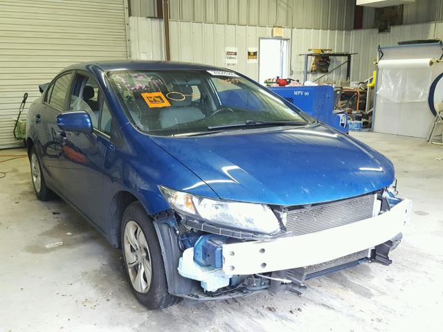 2HGFB2F54EH507071 - 2014 HONDA CIVIC LX BLUE photo 1