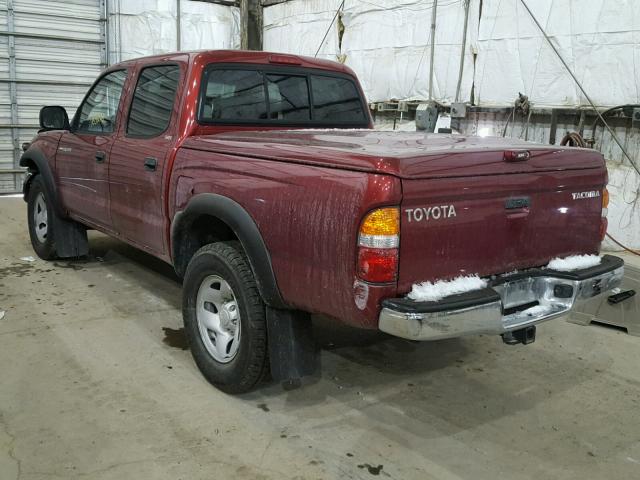 5TEGN92NX3Z197468 - 2003 TOYOTA TACOMA DOU RED photo 3