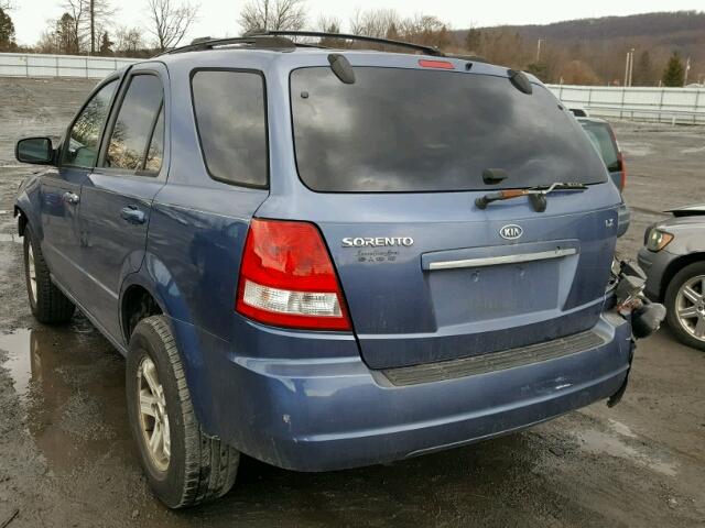 KNDJC733655369630 - 2005 KIA SORENTO EX BLUE photo 3