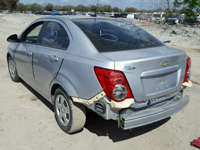 1G1JA5SHXD4125693 - 2013 CHEVROLET SONIC LS 银色 照片 3