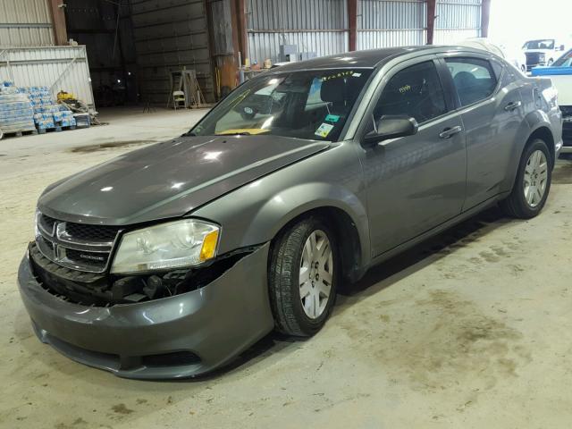 1C3CDZAB8CN110134 - 2012 DODGE AVENGER SE GRAY photo 2