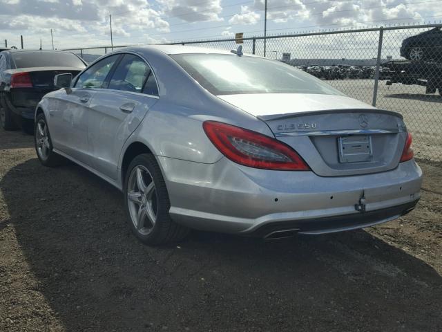 WDDLJ7DB9CA019570 - 2012 MERCEDES-BENZ CLS 550 SILVER photo 3