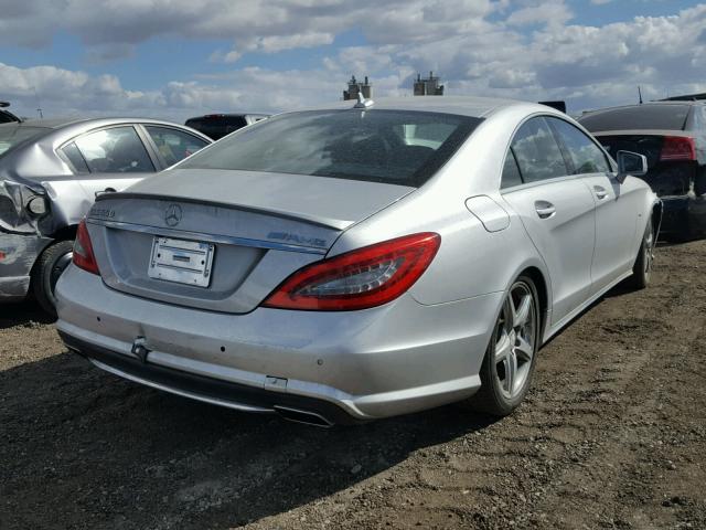 WDDLJ7DB9CA019570 - 2012 MERCEDES-BENZ CLS 550 SILVER photo 4