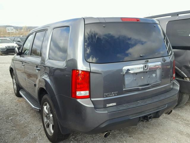 5FNYF3H53CB030876 - 2012 HONDA PILOT EXL GRAY photo 3